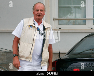 Spaniens königliche König Juan Carlos gesehen in einem Ereignis auf der Insel Mallorca, Spanien Stockfoto