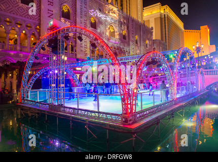 Eisbahn in der Nähe von the Venetian Resort Hotel in Las Vegas Stockfoto