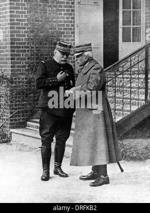 General Joffre und General Cadorna während WW1 Stockfoto