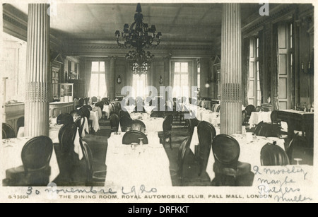 Dining Room, Royal Automobile Club, Pall Mall, London Stockfoto