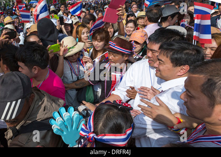 Politiker auf eine politische Demonstration, Bangkok, Thailand Stockfoto