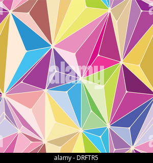 Kristalle Seamless Pattern mit verschiedenen Farben Stockfoto