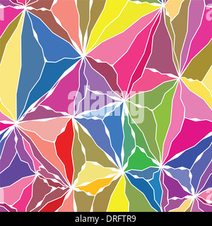 Kristalle Seamless Pattern mit verschiedenen Farben Stockfoto