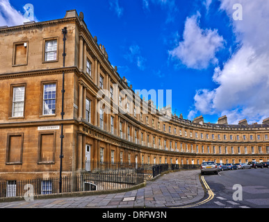Der Zirkus ist ein Beispiel der georgischen Architektur in der Stadt Bath, Somerset, England, im Jahre 1754 begonnen und im Jahre 1773 Stockfoto
