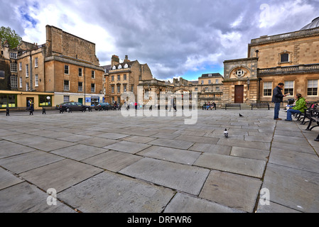 Der Roman Baths-Komplex ist eine Website von historischem Interesse in der englischen Stadt Bath Stockfoto