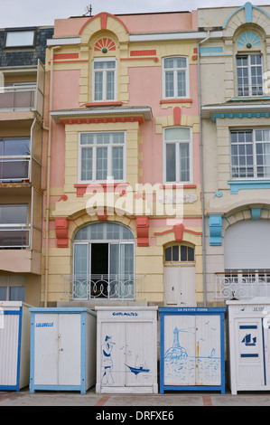 Hotels am Meer an der Promenade, Wimereux, Côte Opale, Nord-Pas-de-Calais, Frankreich Stockfoto