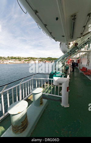 An Bord der Caledonian MacBrayne Fähre, der "Lord of the Isles", wie er fährt, Oban, Hochlandregion, Schottland, UK Stockfoto