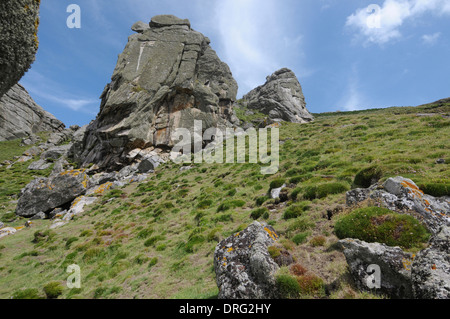 Die Westseite des Lundy, Devon Stockfoto