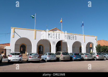 Außenansicht des Museo Minero (Bergbaumuseum), Rio Tinto Bergbau Park (Minas de Riotinto), Huelva, Andalusien, Spanien. Stockfoto