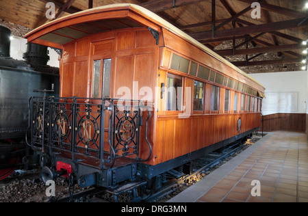 Traveller Lounge Wagen Typ B im Bergbaumuseum, Rio Tinto Bergbau Park (Minas de Riotinto), Huelva, Andalusien, Spanien. Stockfoto