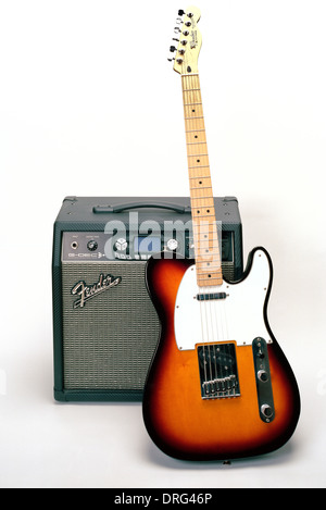 Fender Telecaster solide e-Gitarre und Verstärker der G-DEC 30 Stockfoto
