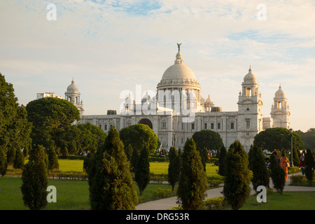 Indien, Westbengalen, Kolkata (Kalkutta) Victoria Memorial in den späten Abend Sonne Stockfoto