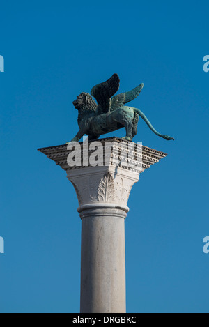 Löwe von Venedig und San Marco, Piazza San Marco, Italien Stockfoto