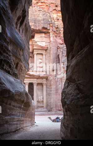 Felsen von Petra, Jordanien Stockfoto