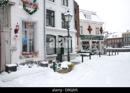 Voorstad St. Jacob im Winter Roermond Niederlande Stockfoto