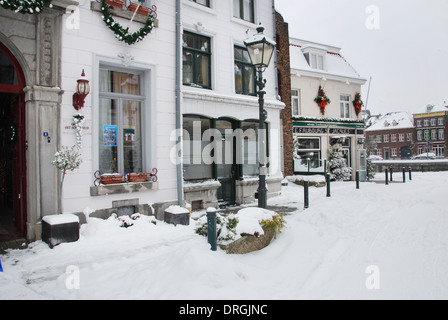 Voorstad St. Jacob im Winter Roermond Niederlande Stockfoto