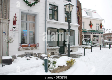 Voorstad St. Jacob im Winter Roermond Niederlande Stockfoto