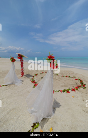 Hochzeit bin Strang, Hochzeit am Strand Stockfoto