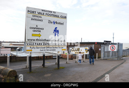 Port Vale Football Club Boden Burslem Stoke-on-Trent Staffordshire Stockfoto
