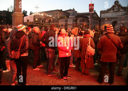 Rom, Italien. 25. Januar 2014 chinesischen Neujahrsfest in die Piazza del Popolo in Rom Italien Credit: Gari Wyn Williams/Alamy Live News Stockfoto