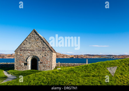 St Oran Kapelle, Iona, Iona Abbey, Isle of Mull, Highlands Schottland, Vereinigtes Königreich Stockfoto