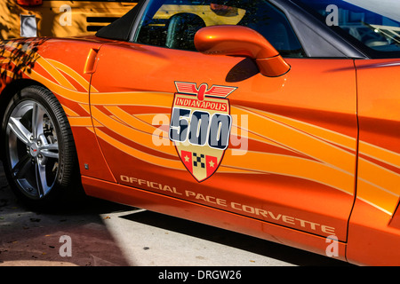 Corvette Indianapolis 500 Pace Car auf dem Indy-raceway Stockfoto