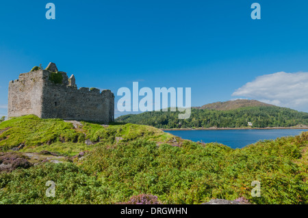 Castle Tioram Eilean Tioram Dorlin nr Acharacle Lochaber Hochland Schottland Stockfoto