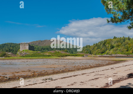 Castle Tioram Eilean Tioram Dorlin nr Acharacle Lochaber Hochland Schottland Stockfoto