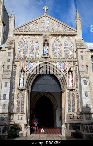 Eingangshalle, St.-Nikolaus Kirche, North Walsham, Norfolk Stockfoto