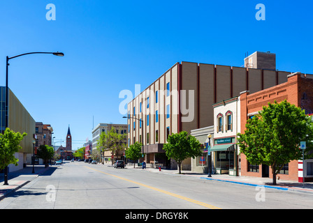 Capitol Avenue mit Blick auf Depot Plaza, Cheyenne, Wyoming, USA Stockfoto