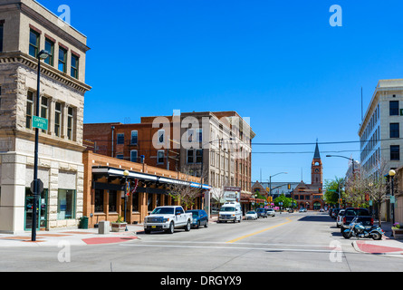 Capitol Avenue mit Blick auf Depot Plaza, Cheyenne, Wyoming, USA Stockfoto