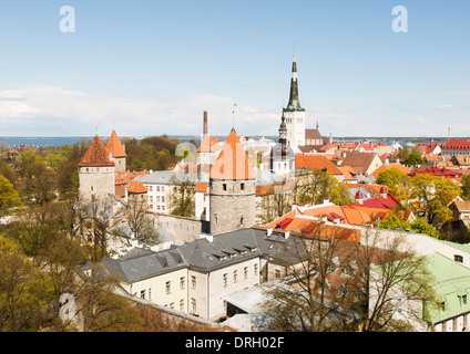 Malerische Panorama der Altstadt in Tallinn, Estland Stockfoto