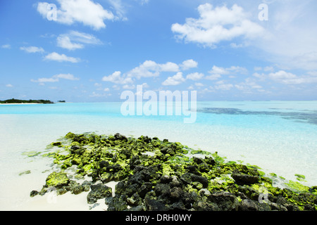 Landschaft, die blauen Meerwasser und Riff Stockfoto