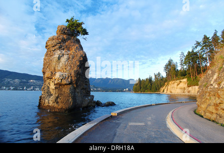 Siwash Rock im Stanley Park in Vancouver, Kanada Stockfoto