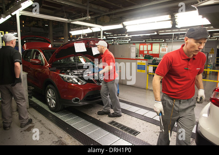 Produktion des Nissan-Inland-Autobauers, Sunderland Pflanze, Nord-England, UK Stockfoto