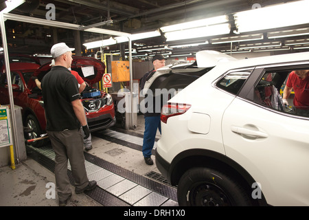 Produktion des Nissan-Inland-Autobauers, Sunderland Pflanze, Nord-England, UK Stockfoto