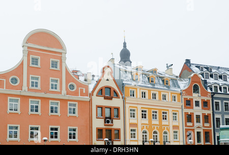 Fassaden der Häuser in der Altstadt von Riga Stockfoto