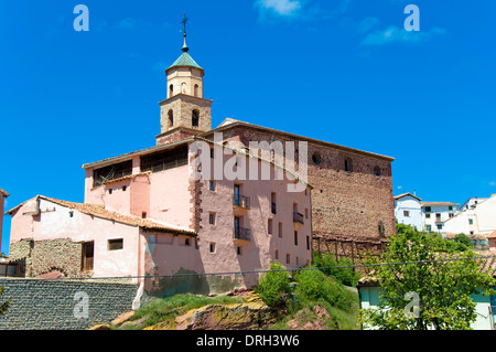 Kirche, Torres de Albarracin, Teruel, Aragon, Spanien Stockfoto