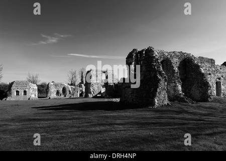 Schwarz / weiß Bild, St Pancras Priory, Lewes Priory, Stadt Lewes, Sussex County, England, UK Stockfoto