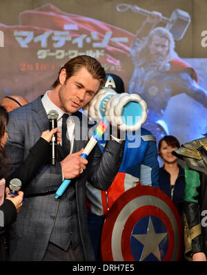 Tokio, Japan. 26. Januar 2014. Chris Hemsworth, 26. Januar 2014: Tokio, Japan: Schauspieler Chris Hemsworth besucht der Japan-Premiere für den Film "Thor: The Dark World" in Tokio, Japan, am 26. Januar 2014. Bildnachweis: Aflo Co. Ltd./Alamy Live-Nachrichten Stockfoto