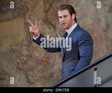 Tokio, Japan. 26. Januar 2014. Chris Hemsworth, 26. Januar 2014: Tokio, Japan: Schauspieler Chris Hemsworth besucht der Japan-Premiere für den Film "Thor: The Dark World" in Tokio, Japan, am 26. Januar 2014. Bildnachweis: Aflo Co. Ltd./Alamy Live-Nachrichten Stockfoto