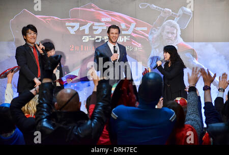 Tokio, Japan. 26. Januar 2014. Chris Hemsworth, 26. Januar 2014: Tokio, Japan: Schauspieler Chris Hemsworth besucht der Japan-Premiere für den Film "Thor: The Dark World" in Tokio, Japan, am 26. Januar 2014. Bildnachweis: Aflo Co. Ltd./Alamy Live-Nachrichten Stockfoto