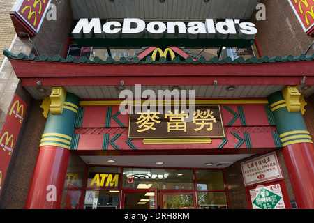 McDonald's Restaurant in Chinatown, New York Stockfoto