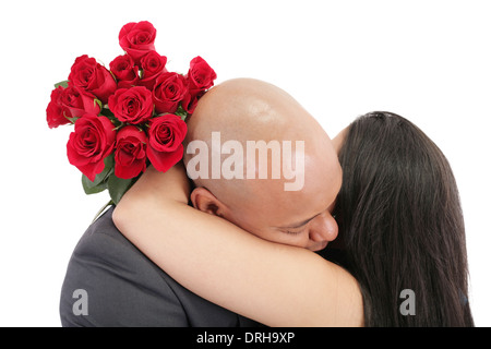 paar, umarmen isoliert Stockfoto