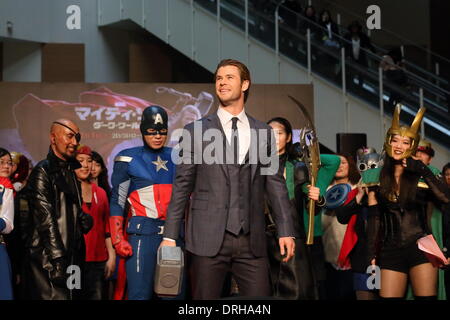 Tokio, Japan. 26. Januar 2014. Chris Hemsworth, 26. Januar 2014: Chris Hemsworth besucht Film "Thor, die finsteren Welt" Japan-Premiere am 26. Januar 2014, Tokyo Japan Credit: Aflo Co. Ltd./Alamy Live News Stockfoto