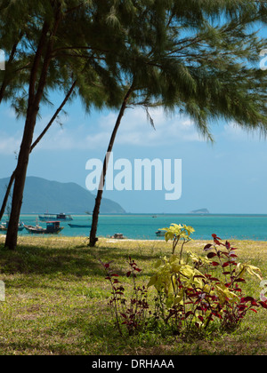 Einen selektiven Fokus Blick auf Hai Beach auf Con Son Island, einer der Con Dao Islands, Vietnam. Stockfoto