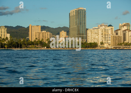 Hawaii. Honolulu Trump Tower Waikiki Beach-winter Stockfoto