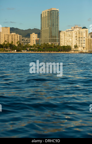 Hawaii. Honolulu Trump Tower Waikiki Beach-winter Stockfoto