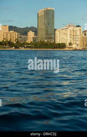 Hawaii. Honolulu Trump Tower Waikiki Beach-winter Stockfoto