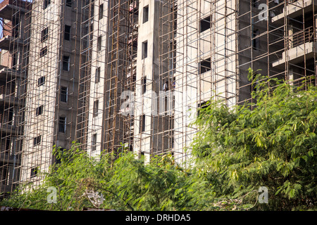 Wohnungen im Bau in Delhi, Indien Stockfoto